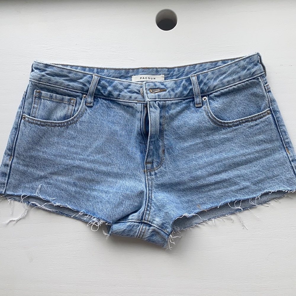 PAC sun low rise jean shorts